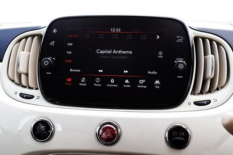 Used Fiat 500 Lounge 69 HP (50 kW) 2019 White Cabriolet