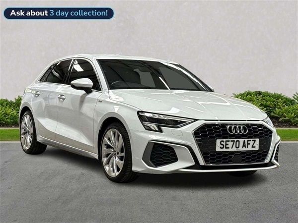 White Used 2020 Audi A3 S-Line Hatchback | £19,999 (Fair price) - Image 1/4