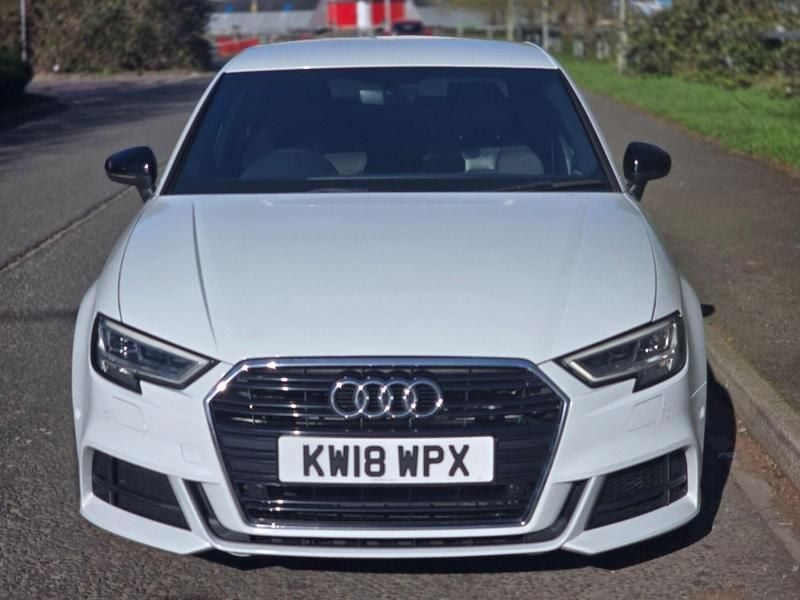 Used Audi A3 Black Edition 150 HP (110 kW) 2018 White Sedan