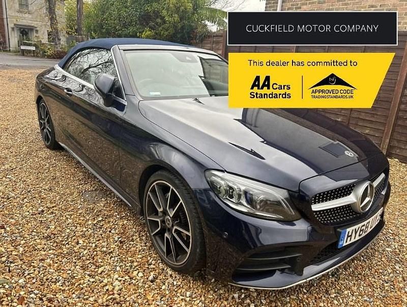 Blue Used 2018 Mercedes C200 AMG Line Premium Cabriolet | £18,990 (Fair price) - Image 1/2