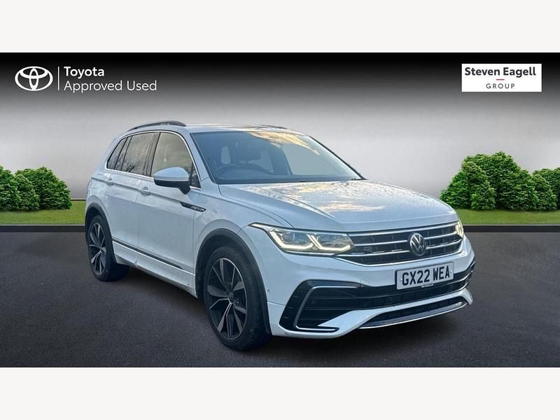 White Used 2022 VW Tiguan R-line SUV | £23,499 (Fair price) - Image 1/3