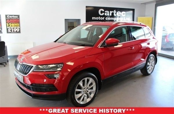 Red Used 2018 Skoda Karoq SE L SUV | £11,489 (Fair price) - Image 1/1