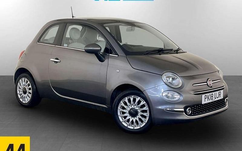 Grey Used 2018 Fiat 500 Lounge Hatchback | £5,595 (Good price) - Image 1/2