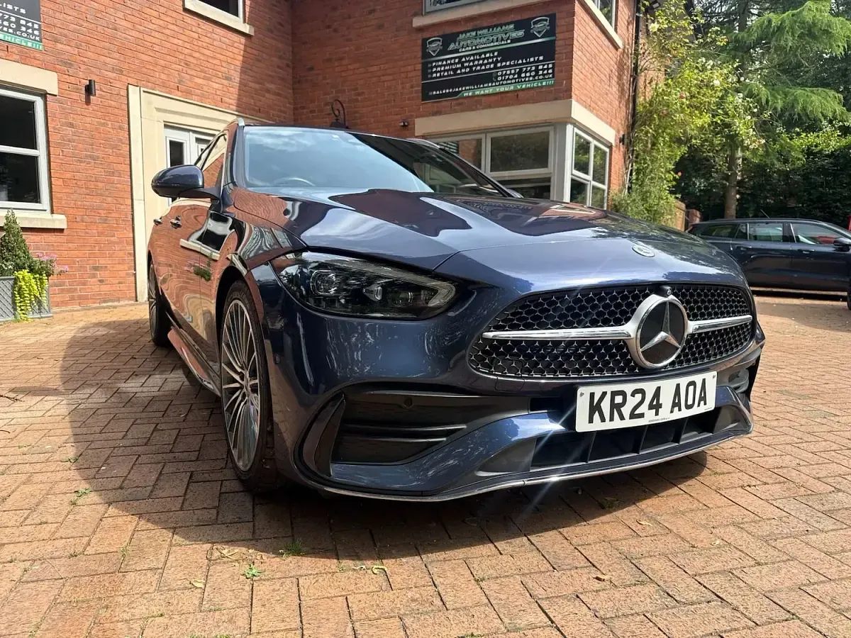 Used Mercedes C300e AMG line 2024 Blue Estate
