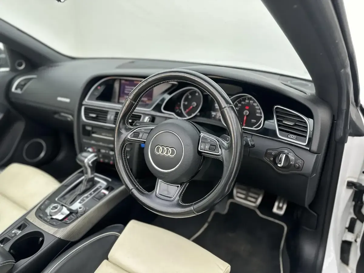 Used Audi A5 Cabriolet S-Line 190 HP (139 kW) 2016 White Cabriolet
