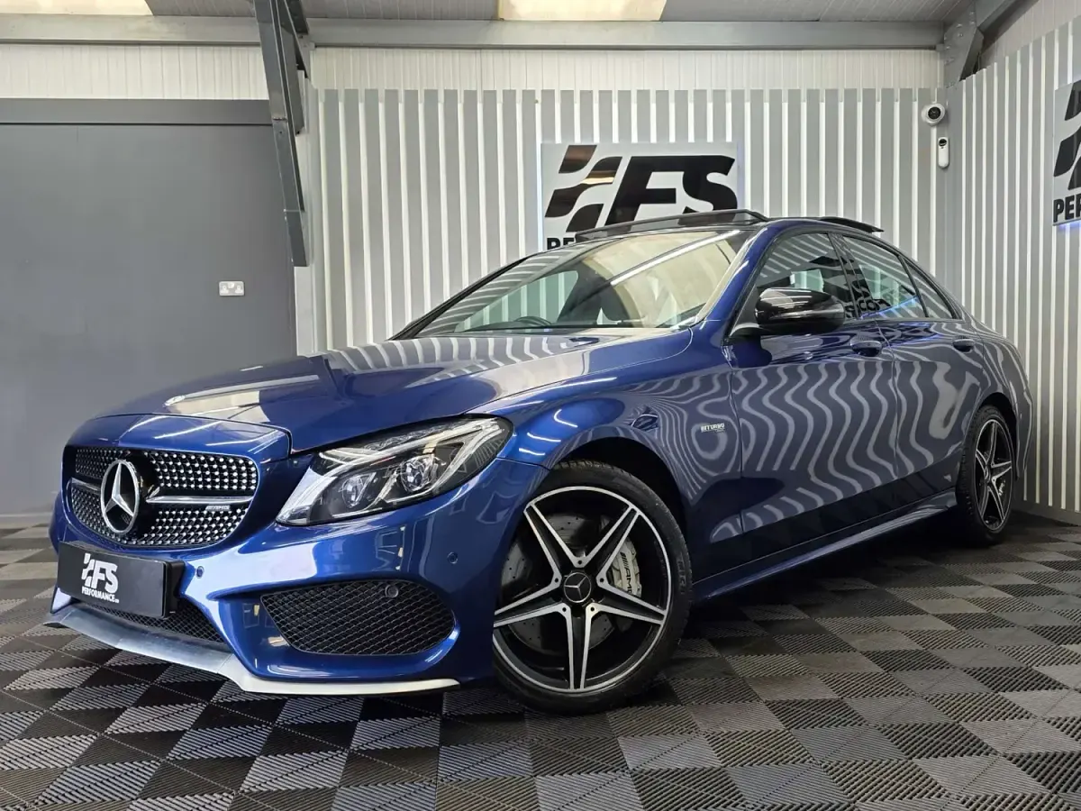 Begagnad Mercedes C43 AMG Premium 367 HK (269 kW) 2017 Blå Sedan