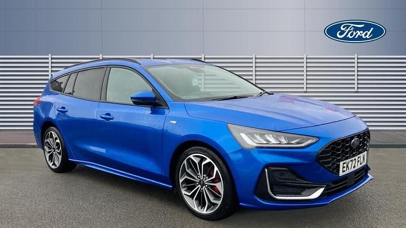 Blue Used 2022 Ford Focus ST-Line Estate | £19,491 (A bit pricey) - Image 1/3
