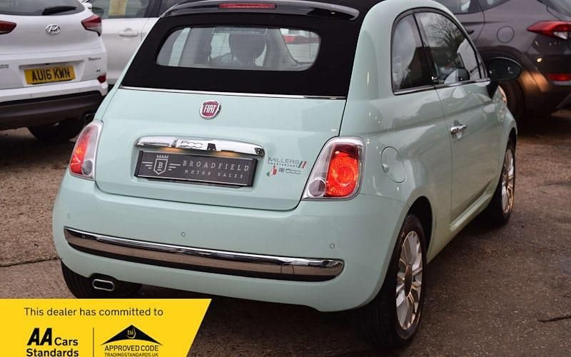 Used Fiat 500C Lounge 86 HP (63 kW) 2015 Green Cabriolet