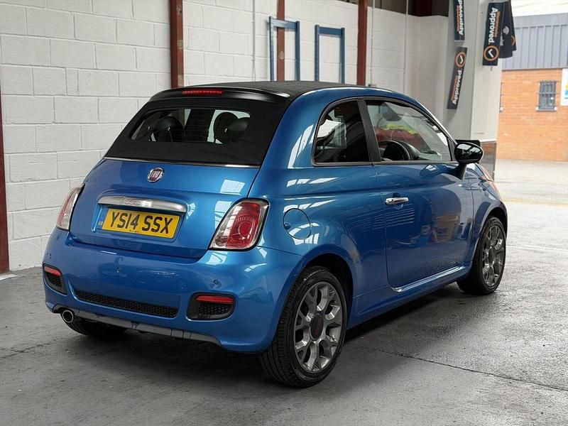 Used Fiat 500 S 69 HP (50 kW) 2014 Blue Cabriolet