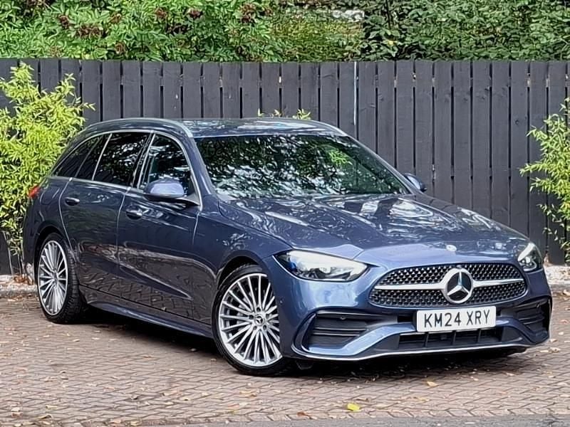 Blue Used 2024 Mercedes C300 AMG Line Premium Estate | £32,998 (Fair price) - Image 1/4
