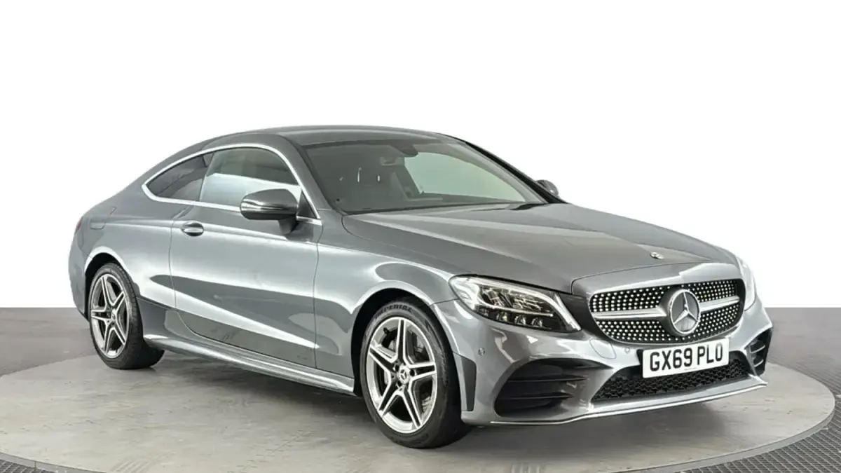 Used Mercedes C300 AMG line 245 HP (180 kW) 2019 Grey Coupe