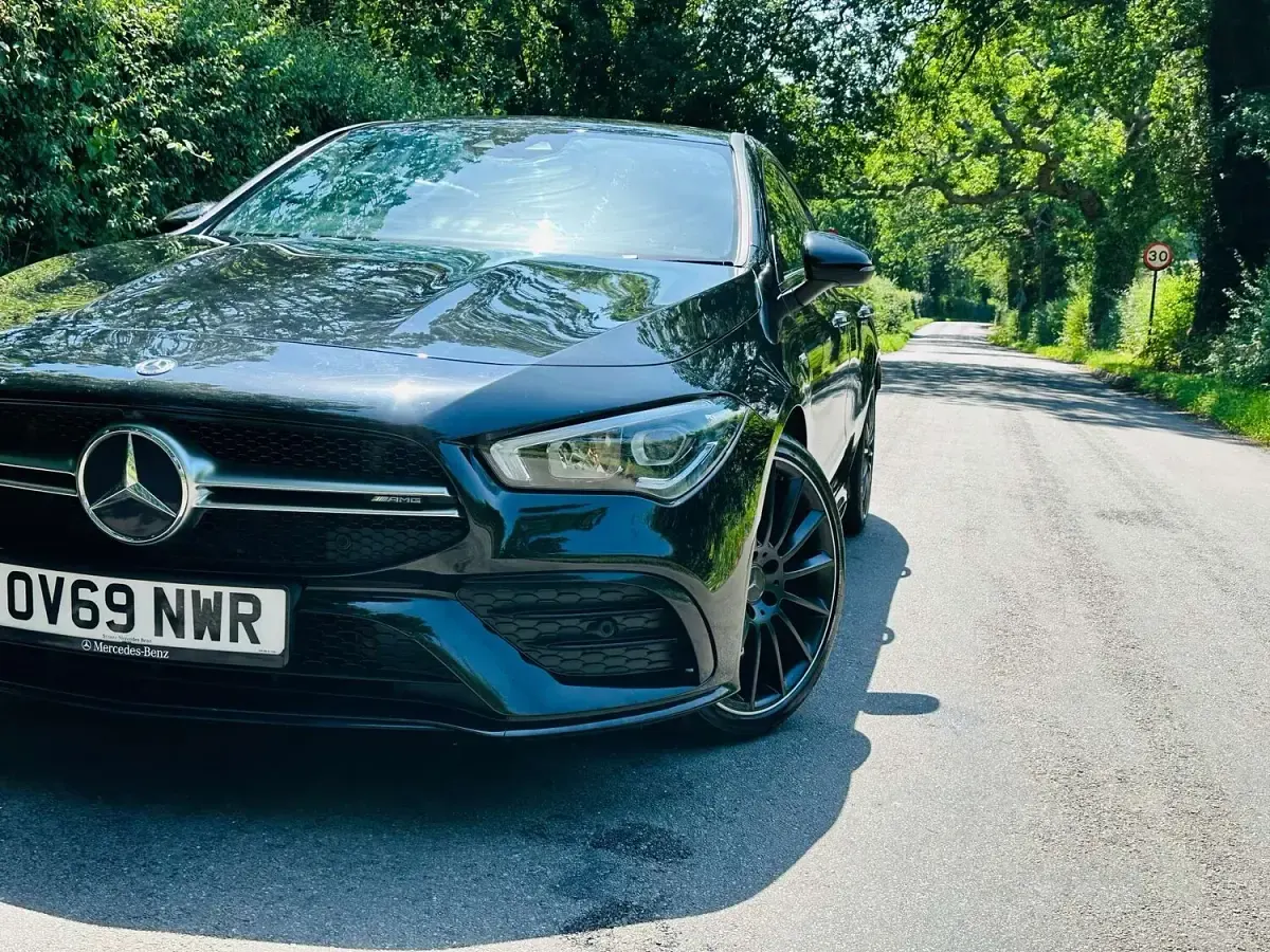 Used Mercedes CLA35 AMG Premium 306 HP (225 kW) 2019 Black Coupe