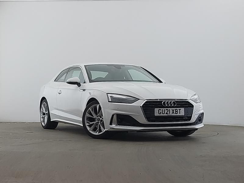 White Used 2021 Audi A5 Sport Coupe | £21,498 (Good price) - Image 1/4