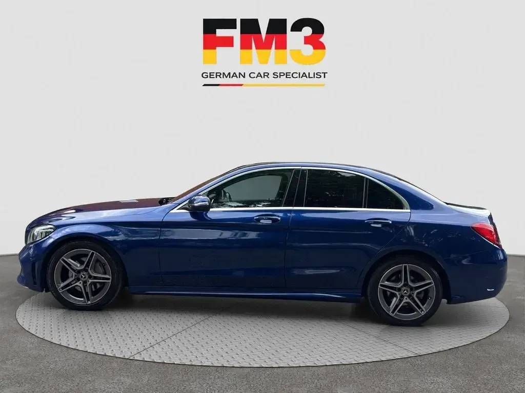 Used Mercedes C220 AMG line 194 HP (142 kW) 2020 Blue Sedan