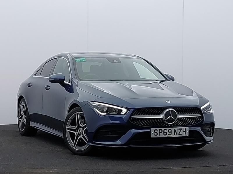Used Mercedes CLA180 AMG line 136 HP (100 kW) 2019 Blue Sedan