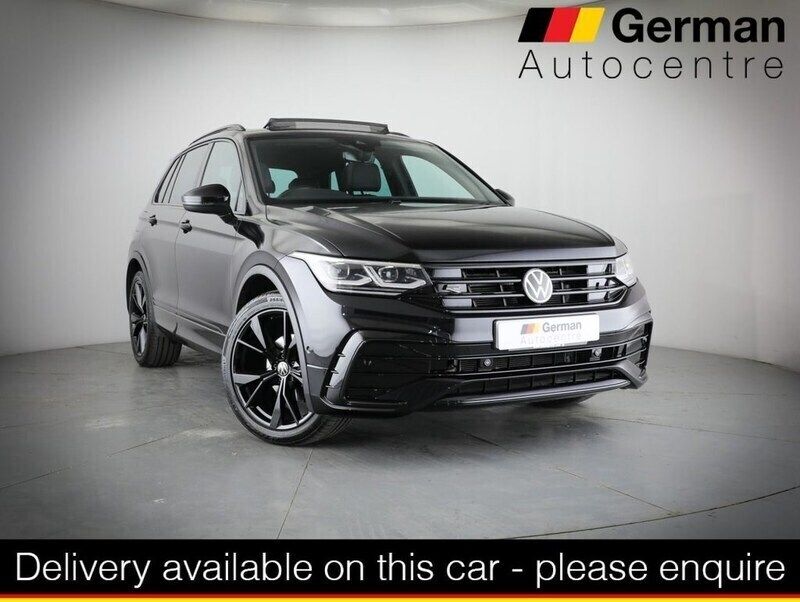 Black Used 2021 VW Tiguan R-line SUV | £24,300 (Fair price) - Image 1/3