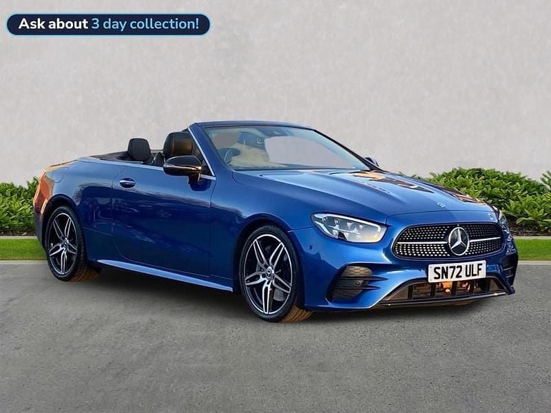 Blue Used 2022 Mercedes E300 AMG line Cabriolet | £38,587 (Fair price) - Image 1/4