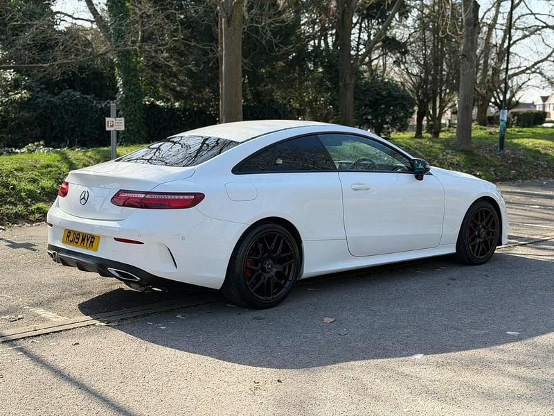 Used Mercedes E220 AMG line 2019 White Coupe