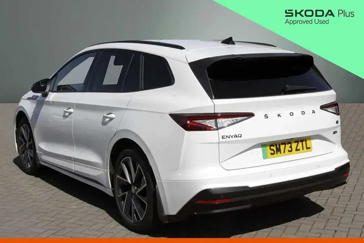 Used Skoda Enyaq iV SportLine 194 kW (265 HP) 2023 White SUV