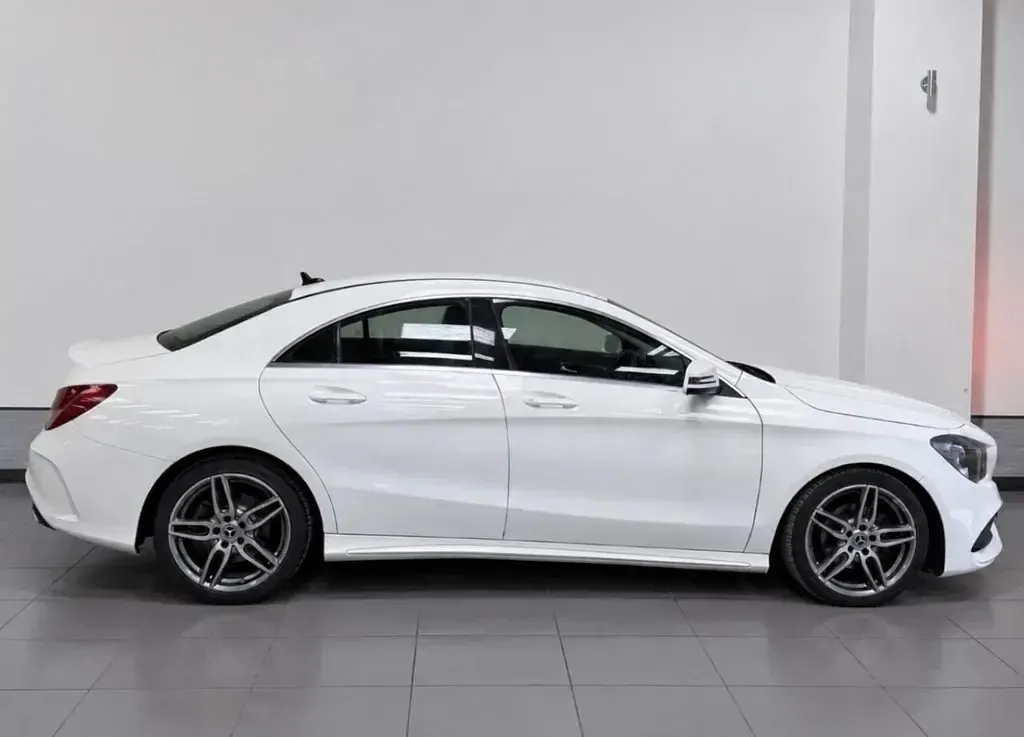 Used Mercedes CLA200 AMG line 156 HP (114 kW) 2018 White Coupe