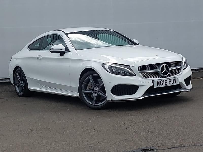White Used 2018 Mercedes C250 AMG line Coupe | £17,498 (Fair price) - Image 1/4