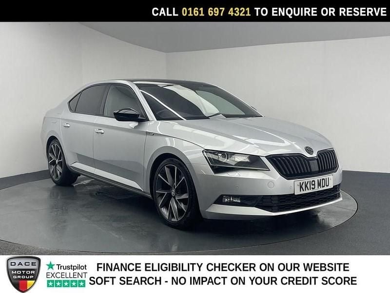 Used Skoda Superb SportLine 150 HP (110 kW) 2019 Silver Hatchback