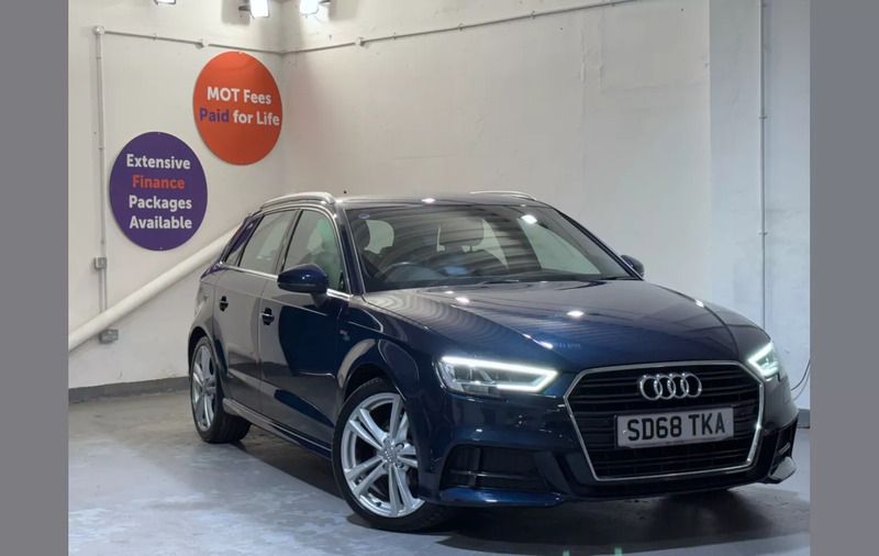 Blue Used 2018 Audi A3 S-Line Hatchback | £11,999 (Super price) - Image 1/3