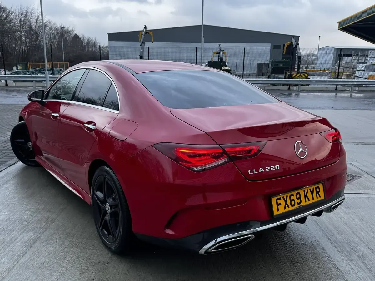 Used Mercedes CLA220 AMG line 190 HP (139 kW) 2019 Red Sedan