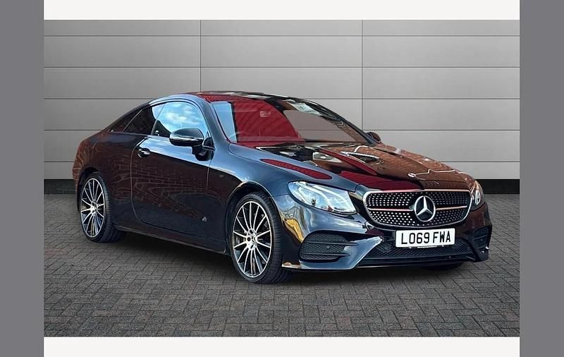 Used Mercedes E350 AMG line 313 HP (230 kW) 2019 Black Coupe