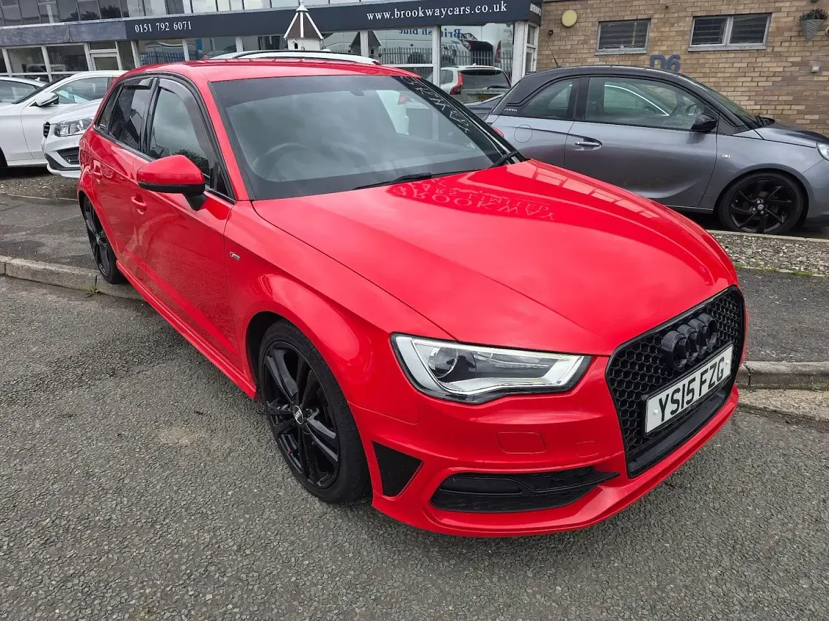 Used Audi A3 Sportback S-Line 2015 Red Hatchback