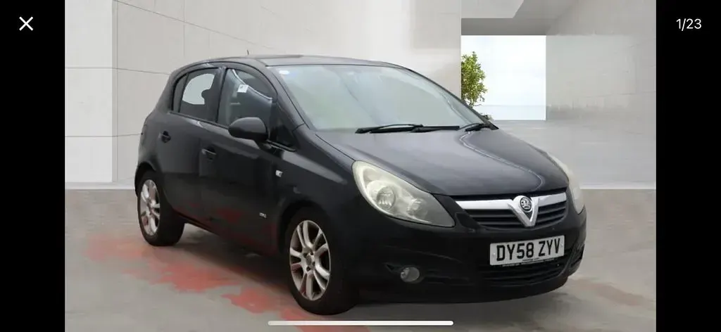 Used Vauxhall Corsa 89 HP (65 kW) 2008 Black Hatchback