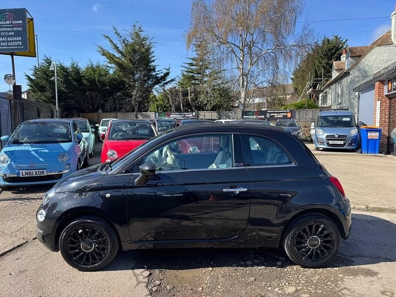 Used Fiat 500 Lounge 69 HP (50 kW) 2016 Black Cabriolet