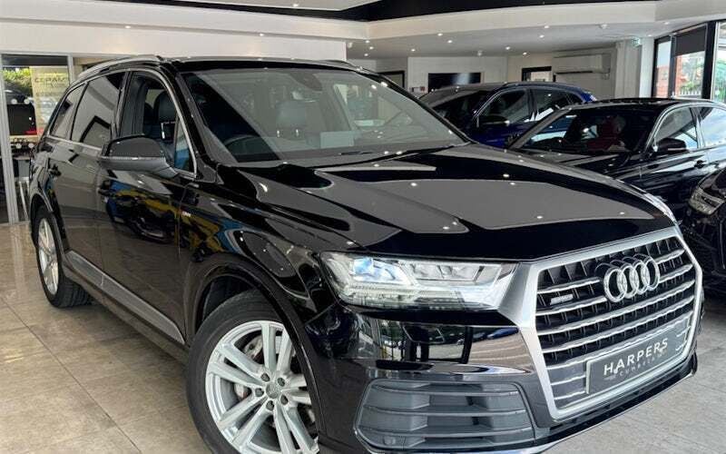 Black Used 2018 Audi Q7 S-Line SUV | £26,100 (Good price) - Image 1/4