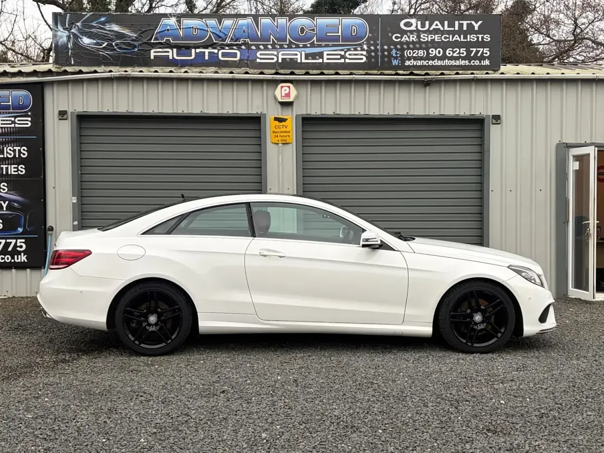 Used Mercedes E220 AMG line 2015 White Coupe