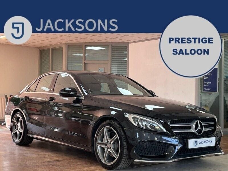 Black Used 2017 Mercedes C220 AMG line Sedan | £12,694 (Fair price) - Image 1/3