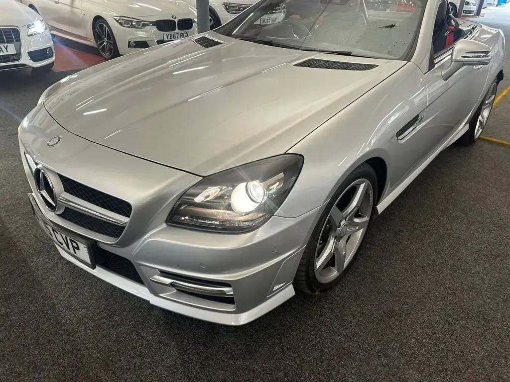 Used Mercedes SLK200 AMG 184 HP (135 kW) 2015 Silver Cabriolet