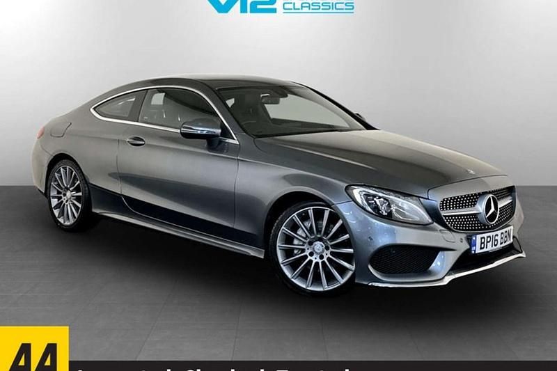 Used Mercedes C220 AMG line 170 HP (125 kW) 2016 Grey Coupe