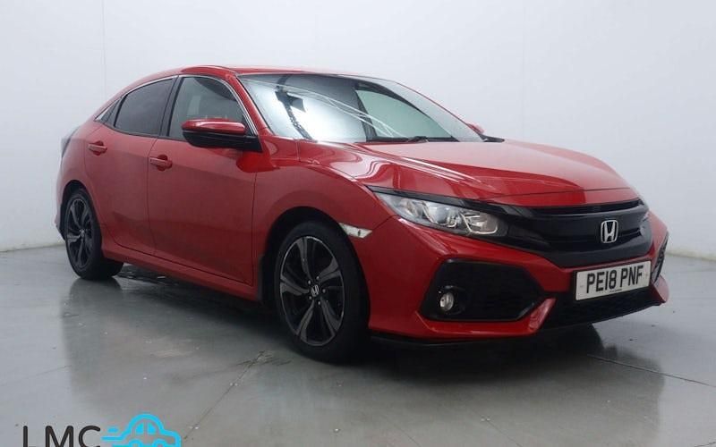 Begagnad Honda Civic SR 129 HK (94 kW) 2018 Röd Halvkombi