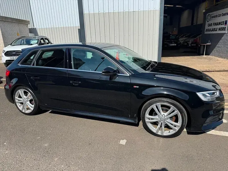 Used Audi A3 S-Line 150 HP (110 kW) 2016 Black Hatchback