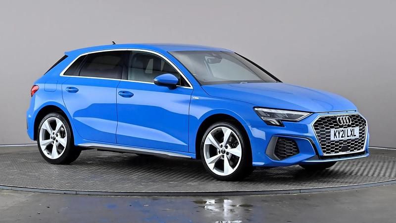 Used Audi A3 e-tron S-Line 204 HP (150 kW) 2021 Blue Hatchback