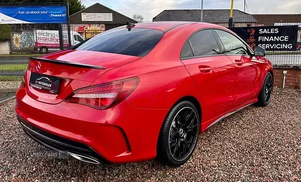 Used Mercedes CLA220 AMG line 177 HP (130 kW) 2017 Red Coupe