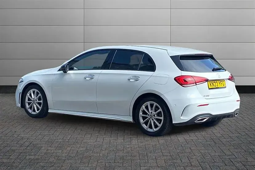 Used Mercedes A180 AMG Line Premium 136 HP (100 kW) 2023 Digital white Hatchback