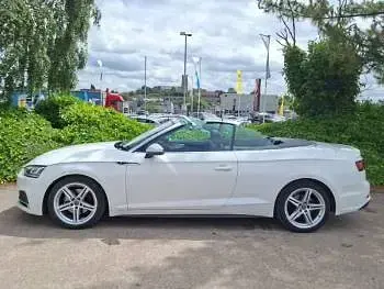 Used Audi A5 Cabriolet S-Line 190 HP (139 kW) 2018 White Cabriolet