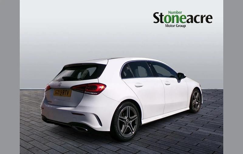 Used Mercedes A200 AMG line 150 HP (110 kW) 2019 White Hatchback