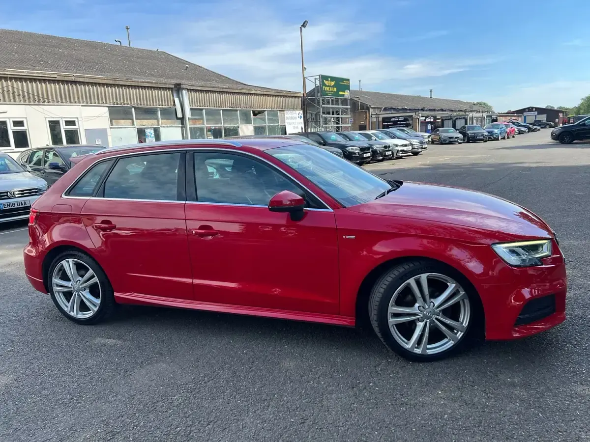 Used Audi A3 S-Line 150 HP (110 kW) 2018 Red Sedan