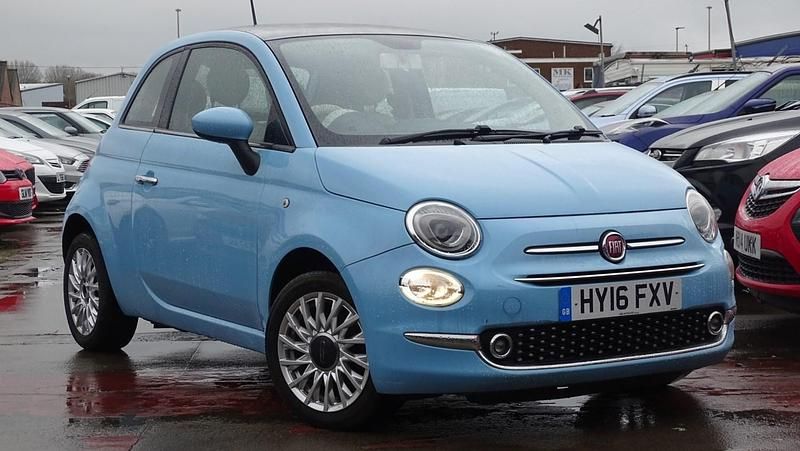 Used Fiat 500 Lounge 69 HP (50 kW) 2016 Blue Hatchback