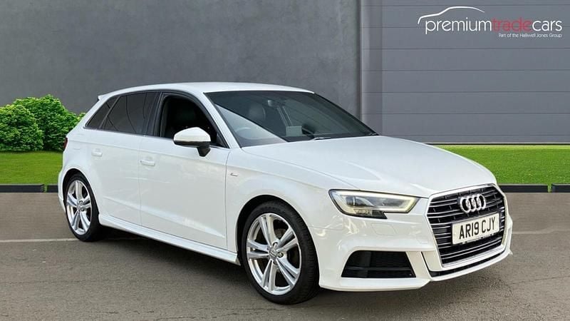 Used Audi A3 Sportback S-Line 2019 White Hatchback