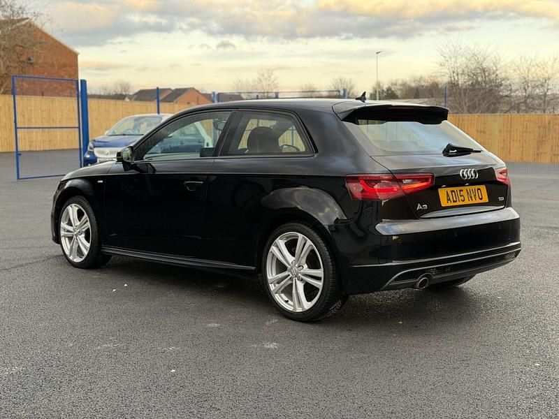 Used Audi A3 S-Line 110 HP (80 kW) 2015 Black Hatchback