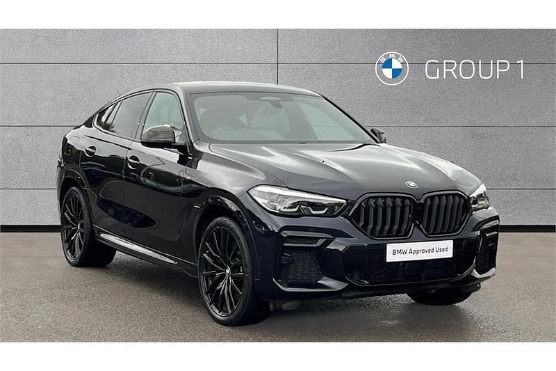 Carbon black Used 2022 BMW X6 M Sport SUV | £43,875 (Expensive) - Image 1/4