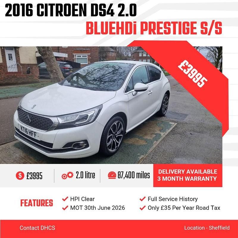 Used Citroën DS4 Prestige 2016 White Hatchback